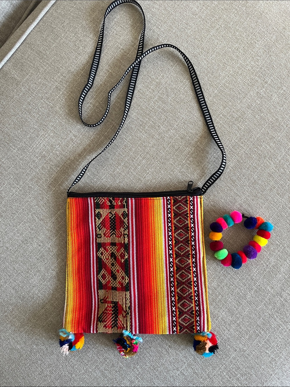 Handwoven Multi-Color Tribal Crossbody Bag